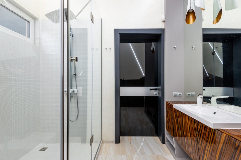 Elegant glass shower enclosure